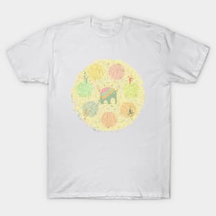 Elephant Art Design Illustration T-Shirt